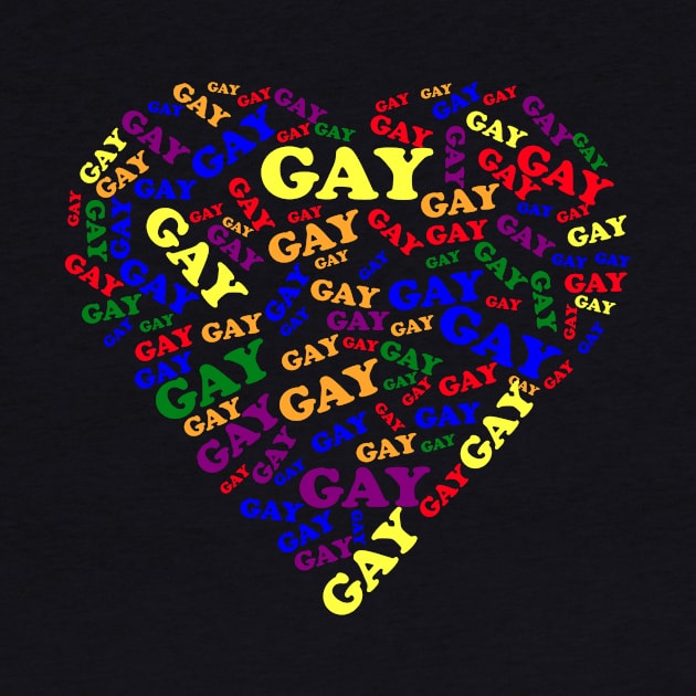 Say Gay Heart Shaped Design by Brobocop